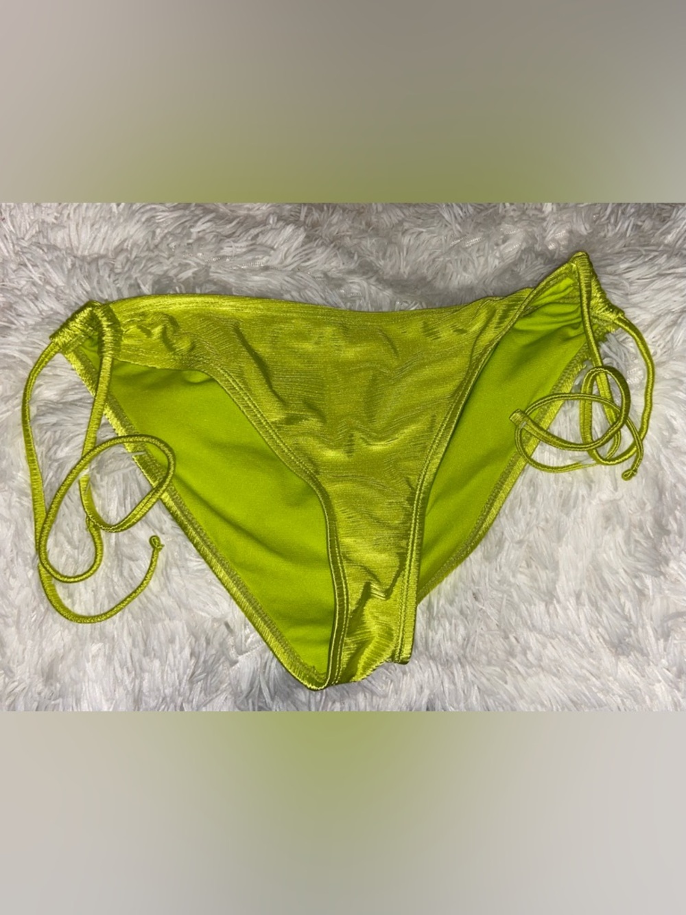 Neon Lime Side-Tie Bikini Bottom - Women